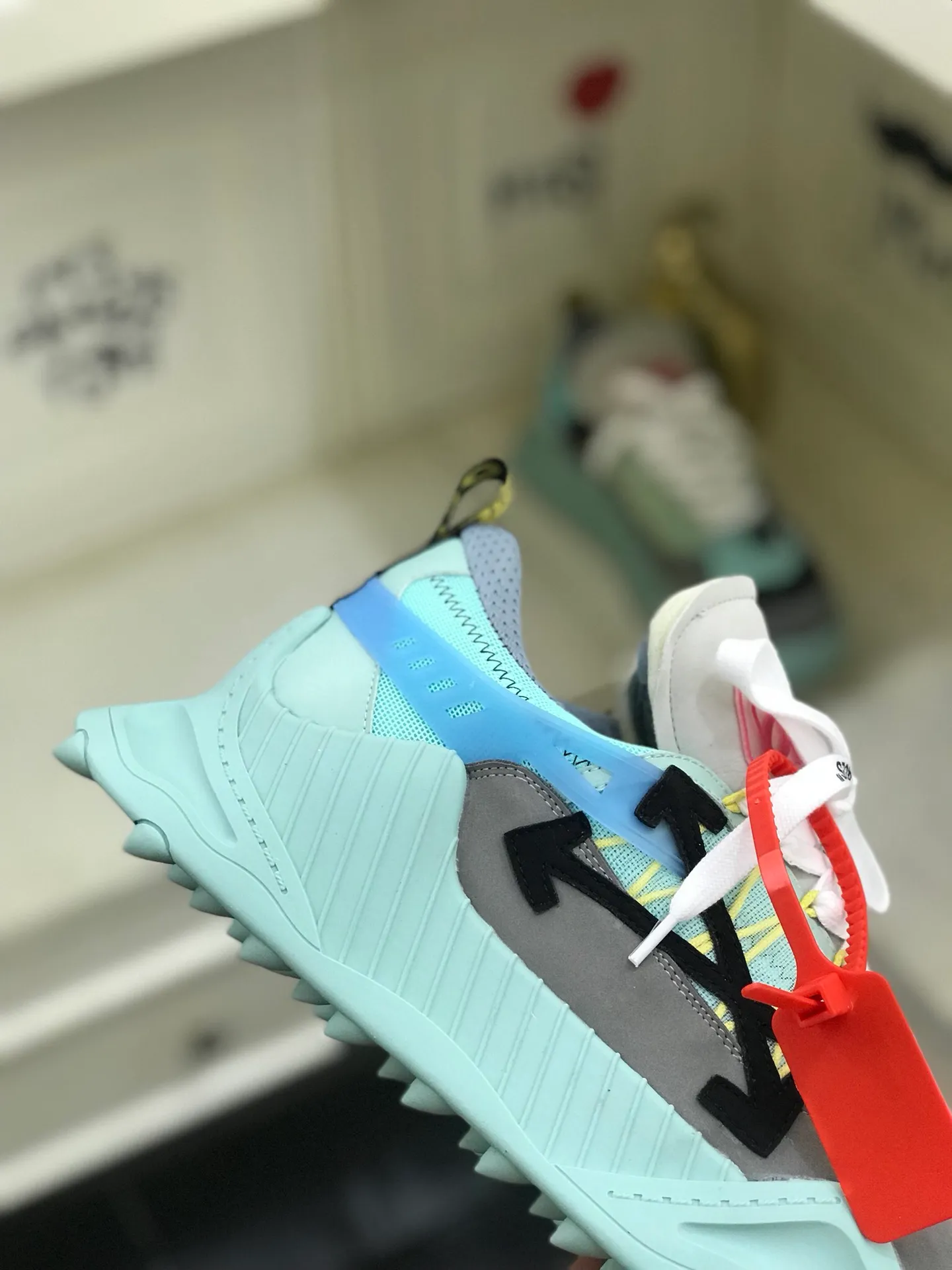 Men's shoes 💰480🌼【New style】OFF - high-end boutique. [OFF-WHITE 1Birth information and the word AIR are displayed on both sides of the shoe, and OFF-WHITE's iconic details can be seen on the sole and insole. You can choose a pair if you like the style. Code 38-44 (45 can be customized)